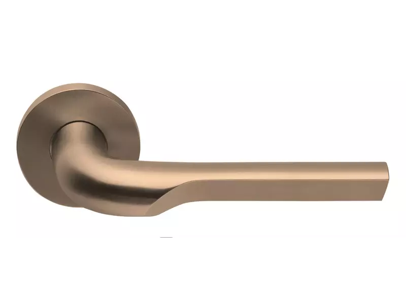 Deurkruk PVD licht brons Formani Gensler Rivio geveerd rozet GL100G 138mm